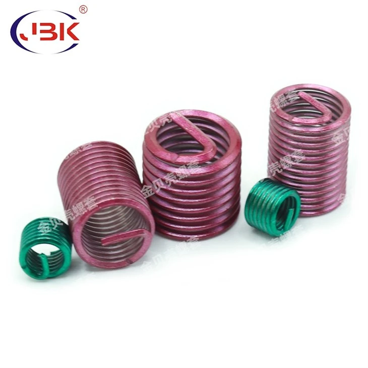 Colored steel wire thread inserts (58)